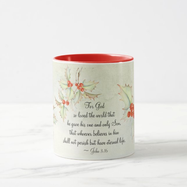 Mug Jean 3:16 Car Dieu a tant aimé le monde, Noël (Centre)