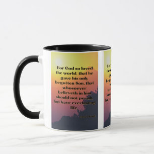 Mug Jean 3:16 KJV Bible Verse Pic Deux Tons