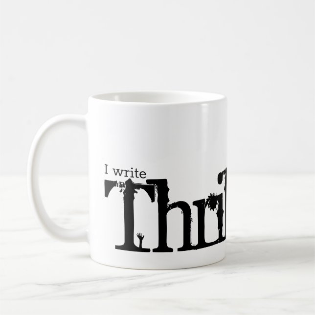 Mug J'écris Thriller Fiction (Gauche)