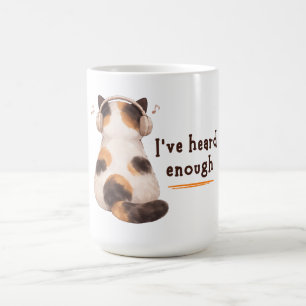 Mug "J'en ai entendu assez" Chat portant un casque