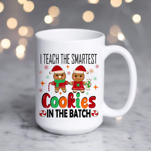 Mug J'enseigne les cookies les plus intelligents.Noël 