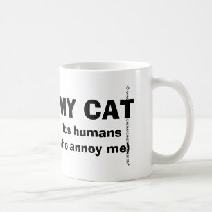 Mug J'entends mon chat, c'est les humains qui m'ennuie