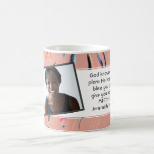 Mug JEREMIAH 29:11 Modèle photo chrétien PINK