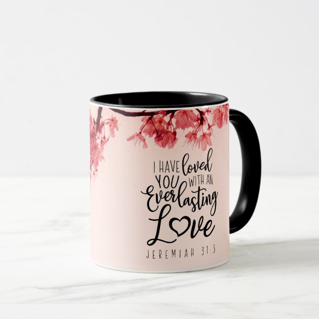 Mug Jérémie 31:3 Je T'Ai Aimé La Bible Verse (Devant droit)