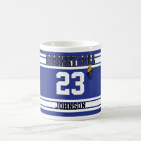 Jersey de basketball bleu foncé et blanc