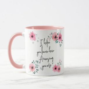 Mug J'espère que vous connaissez Amitié Florale Rose A