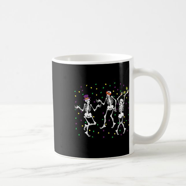 Mug Jester Skeleton Dancing Mardi Gras Bones Carnival (Droite)