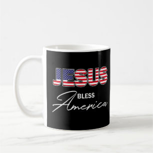 Mug Jésus bénit l'Amérique Usa Patriotique Christian