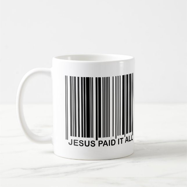 Mug Jésus chrétien lui a payé tout le code barres de (Gauche)