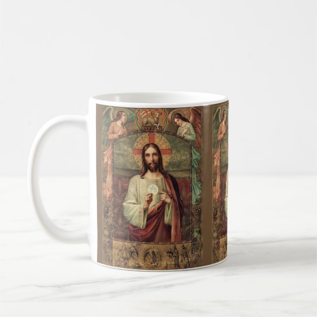 Mug Jésus-Christ tenant les anges de centre serveur (Gauche)