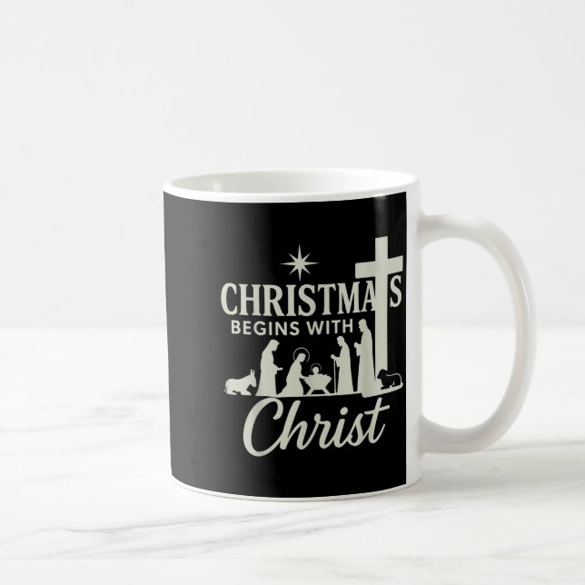 Mug Jesus Christmas Begins With Christ Pjs Pajamas Tod (Droite)