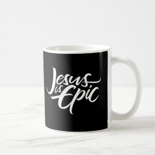 Mug Jésus est épique Lettres chrétiennes Calligraphie 