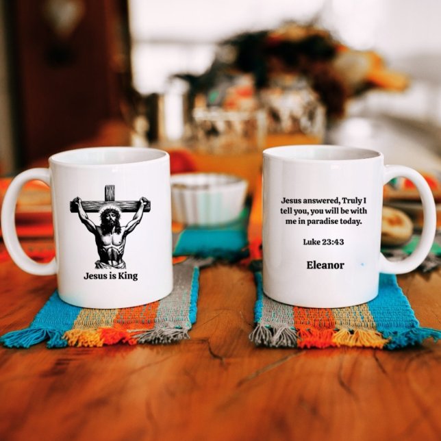 Mug Jésus Est Le Roi Noir Personnalisé Bible Chrétienn (Créateur téléchargé)