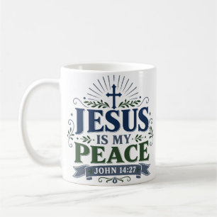 Mug Jésus est ma paix Citation d'espérance scripturair