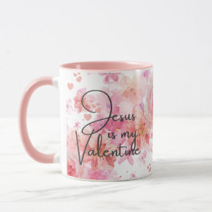 Mug Jésus est ma Saint-Valentin rose rose rose rose ro