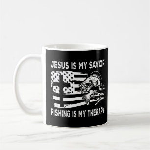 Mug Jésus est mon sauveur La pêche est ma thérapie Amé