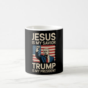 Mug Jésus est mon sauveur Trump est mon président 47 É