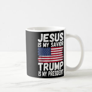 Mug Jésus Est Mon Sauveur Trump Est Mon Président _ Ré