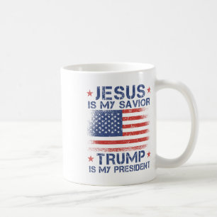 Mug Jésus Est Mon Sauveur Trump Est Mon Président Retr