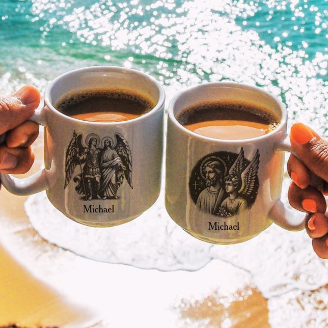 Mug Jésus Et Archange Religieux Chrétien (Créateur téléchargé)