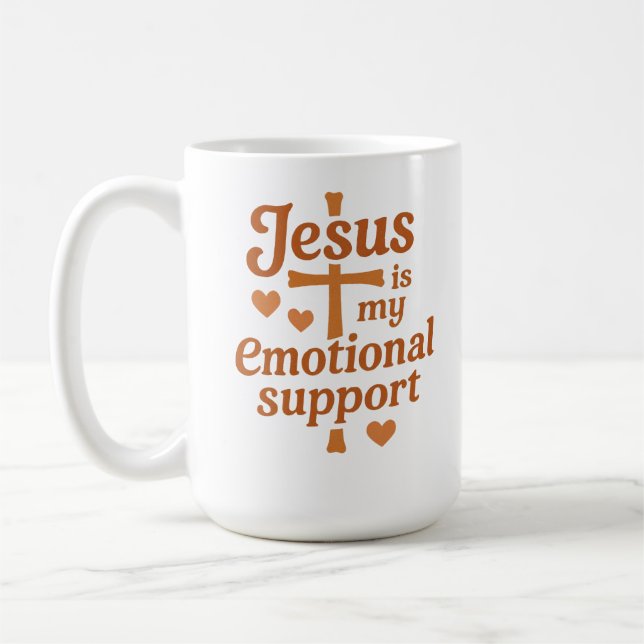Mug Jesus is my Emotional Support (Gauche)