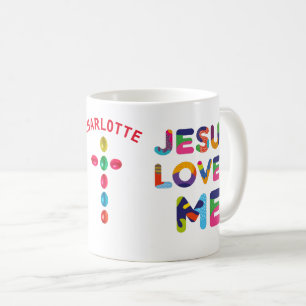 Mug Jésus M'Aime Colorée Personnalisable