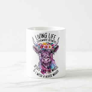 Mug Jésus Prend La Roue Et Je Souhaite Qu'Un Heifer Le