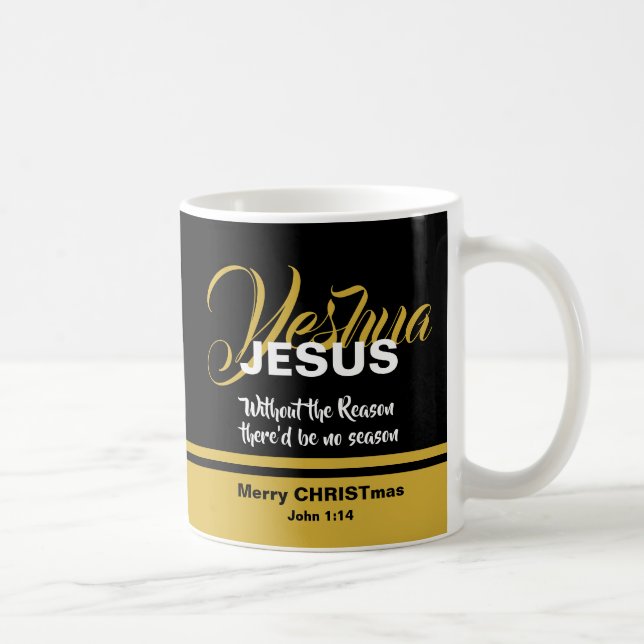 Mug JESUS RAISON SAISON Noël Écriture chrétienne (Droite)
