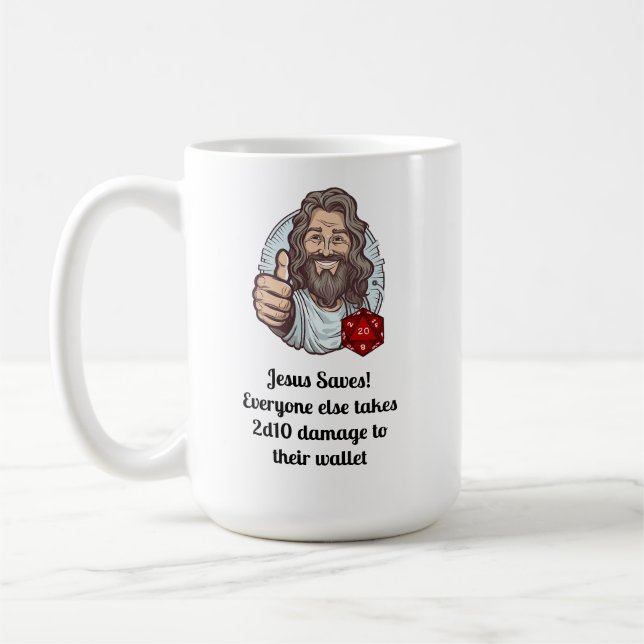 Mug Jésus Sauve D&D ! (Gauche)