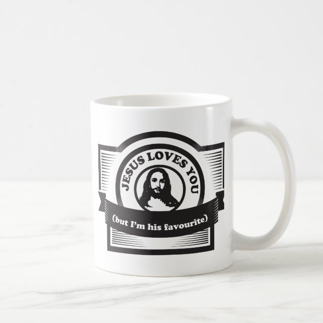 Mug Jésus vous aime drôles (Droite)