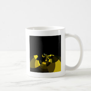 Mug Jet Black et Gold Vector Art Design graphique