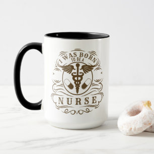 Mug J'étais né pour être infirmière