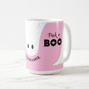 Mug Jeter un oeil à un fantôme personnalisé Halloween 