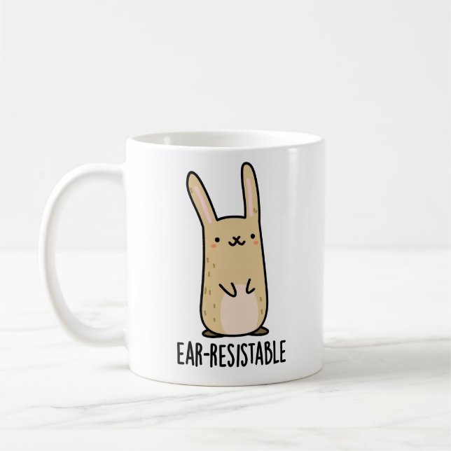 Mug Jeu de lapin lapin drôle résistant à l'oreille (Gauche)