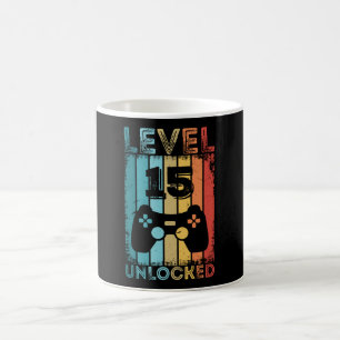 Mug Jeu de niveau 15 Déverrouillé 15e Gamer Cadeaux d'