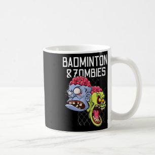 Mug Jeu de raquette de badminton drôle de zombies