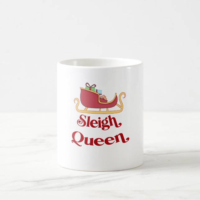 Mug Jeu d'Humour de Noël de la Reine-Sleigh (Centre)