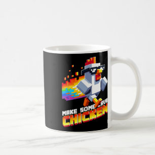 Mug Jeu drôle humour mème faire du pixel art de poulet