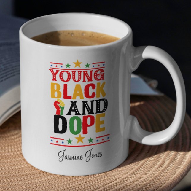 Mug Jeune Black and Dope African American Pride (Créateur téléchargé)