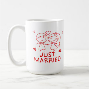 Mug Jeune couple nouvellement marié design d'amour