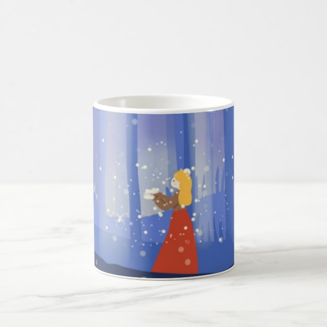 Mug jeune fille attrapant des lucioles dans la forêt (Centre)