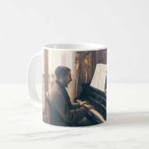 Mug Jeune Homme au piano de Caillebotte, œuvre d'époqu