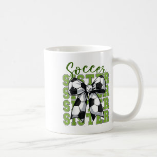 Mug Jeune soccer Soeur Coquette Bow mignonne Maman Tod