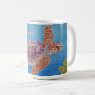 Mug Jeune tortue marine caouanne