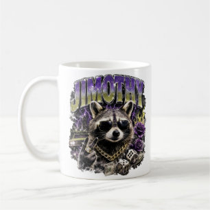 Mug Jimothy Cool Raccoon Vêtements de rue urbains