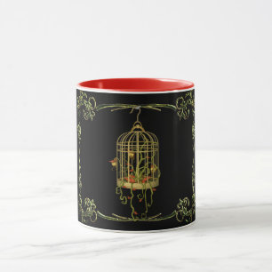 Mug Jingle bell plante birdcage Art nouveau unique