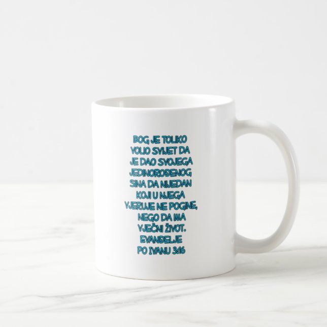 Mug John 3:16 Croate (Droite)
