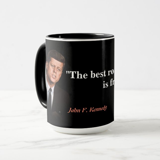 Mug John F. Citation De Kennedy Sur La Liberté (Devant gauche)