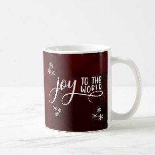 Mug Joie à la typographie mondiale et aux flocons de 