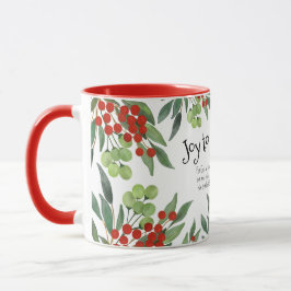 Mug Joie au monde Jean 3:16 Foi rouge Noël